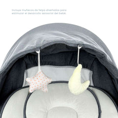 Silla Mecedora Electrica Con Bandeja Gris Oscuro Accesorios