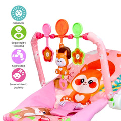 Silla Mecedora Rocker Ardilla Con Panel Táctil Niños