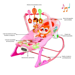 Silla Mecedora Rocker Ardilla Con Panel Táctil Características