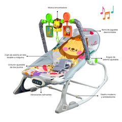 Silla Mecedora Rocker León Azul Con Panel Táctil Diseño