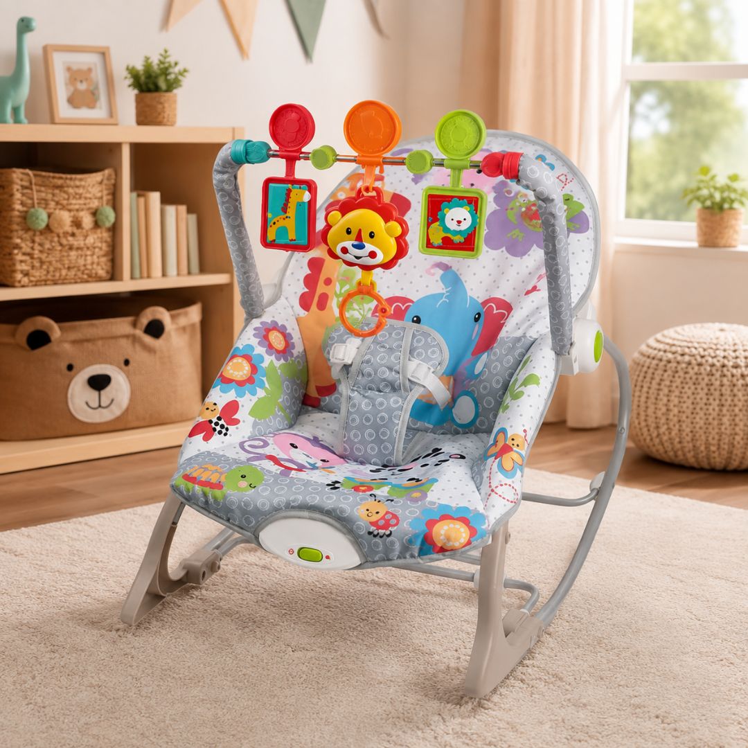 Silla Mecedora Rocker Elefante Gris,