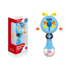 Sonajero Pandereta Estimulación Animales Azul