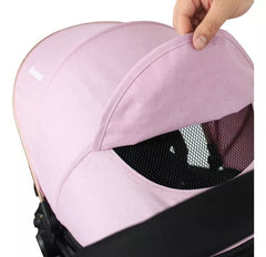 Coche Moisés Con Porta Bebé Gold LX Rosa Bebesit