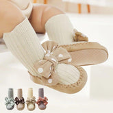 Medias Para Bebé Antideslizante Moño