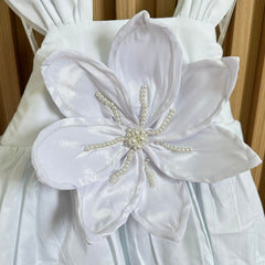 Vestido Para Fiesta Flor Pecho Blanco Lilo
