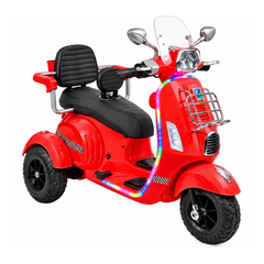Moto Vespa Con Luces De Dos Puestos Rojo