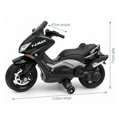 Moto Electrica N-Max Plus Negro medida