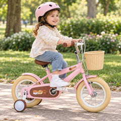 Bicicleta B-Leci con Ruedas de Apoyo Rosa