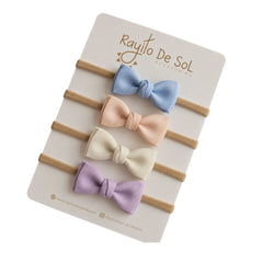 Set 4 Balacas Moño Meli Azul