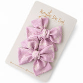 Set 2 Pinzas Ojalillo FLor Lila