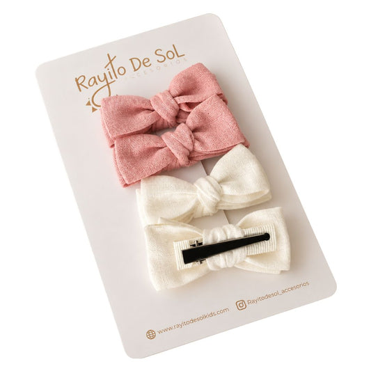 Set 2 Pinza Moño Charlotte Mini