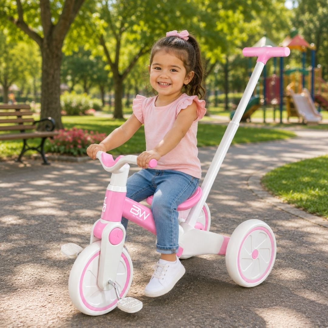 Balance Bike 3 En 1 Forza Rosa Con Push