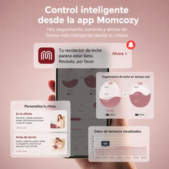Extractor Doblé Eléctrico de Leche Manos Libres Air One Momcozy app