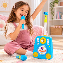 Juguete Parlante con Micrófono Musical Azul