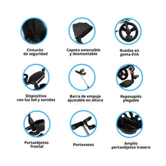 Triciclo Sun 360 Grados Negro Prinsel Uso