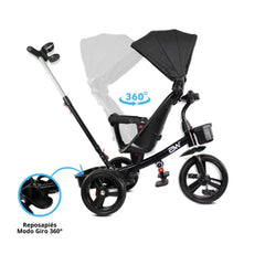 Triciclo Sun 360 Grados Negro Prinsel Estilo