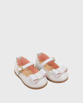 Baleta Moño Glitter Blanco Truffa