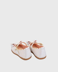 Baleta Moño Glitter Blanco Truffa