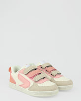 Tenis Velcro Combinado Beige Rosa Zippy