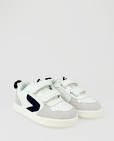 Tenis Velcro Combinado Gris Azul Zippy