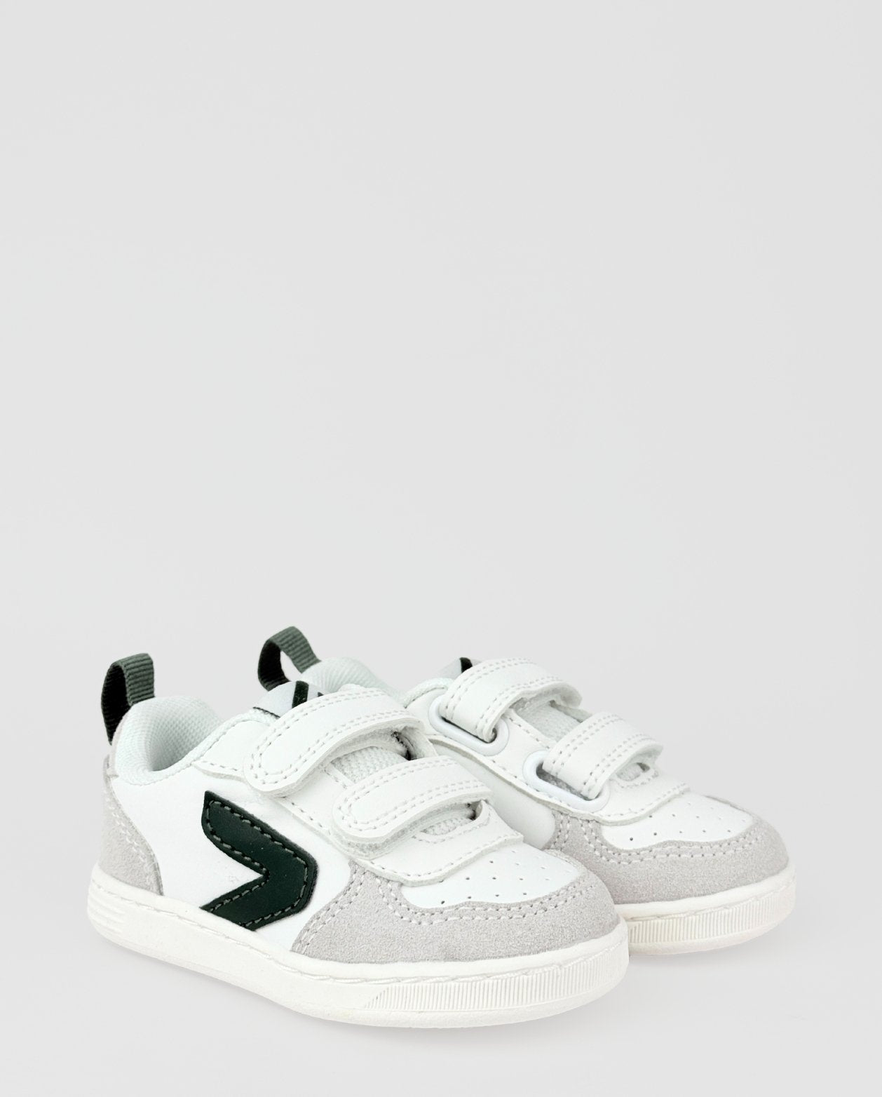 Tenis Velcro Combinado Gris Verde Zippy