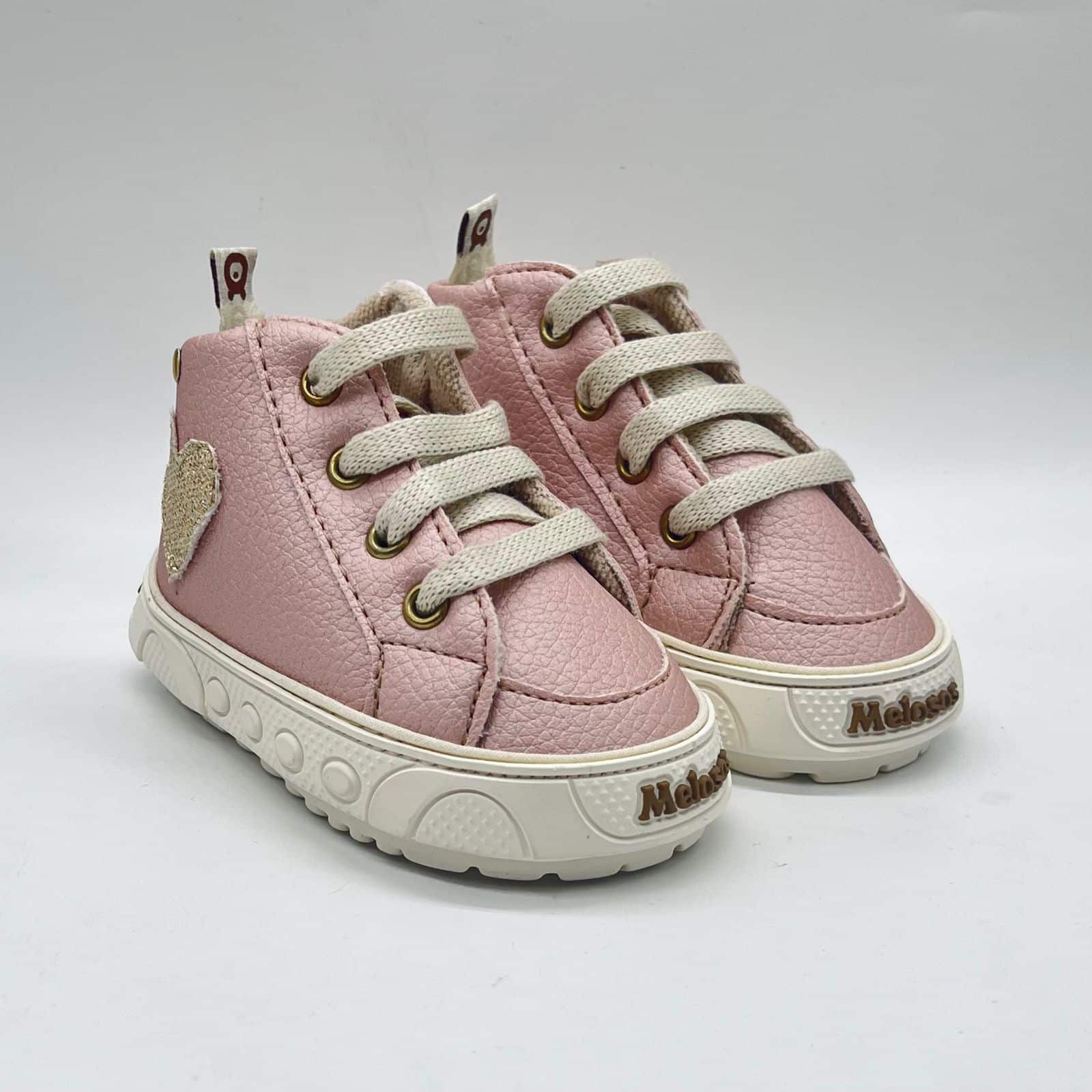 Tenis Bota Palo Rosa Corazón Melosos