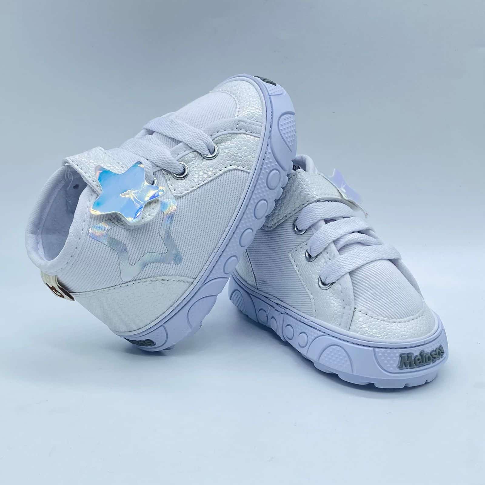 Tenis Botas Blanco Estrellas Meloso diseño