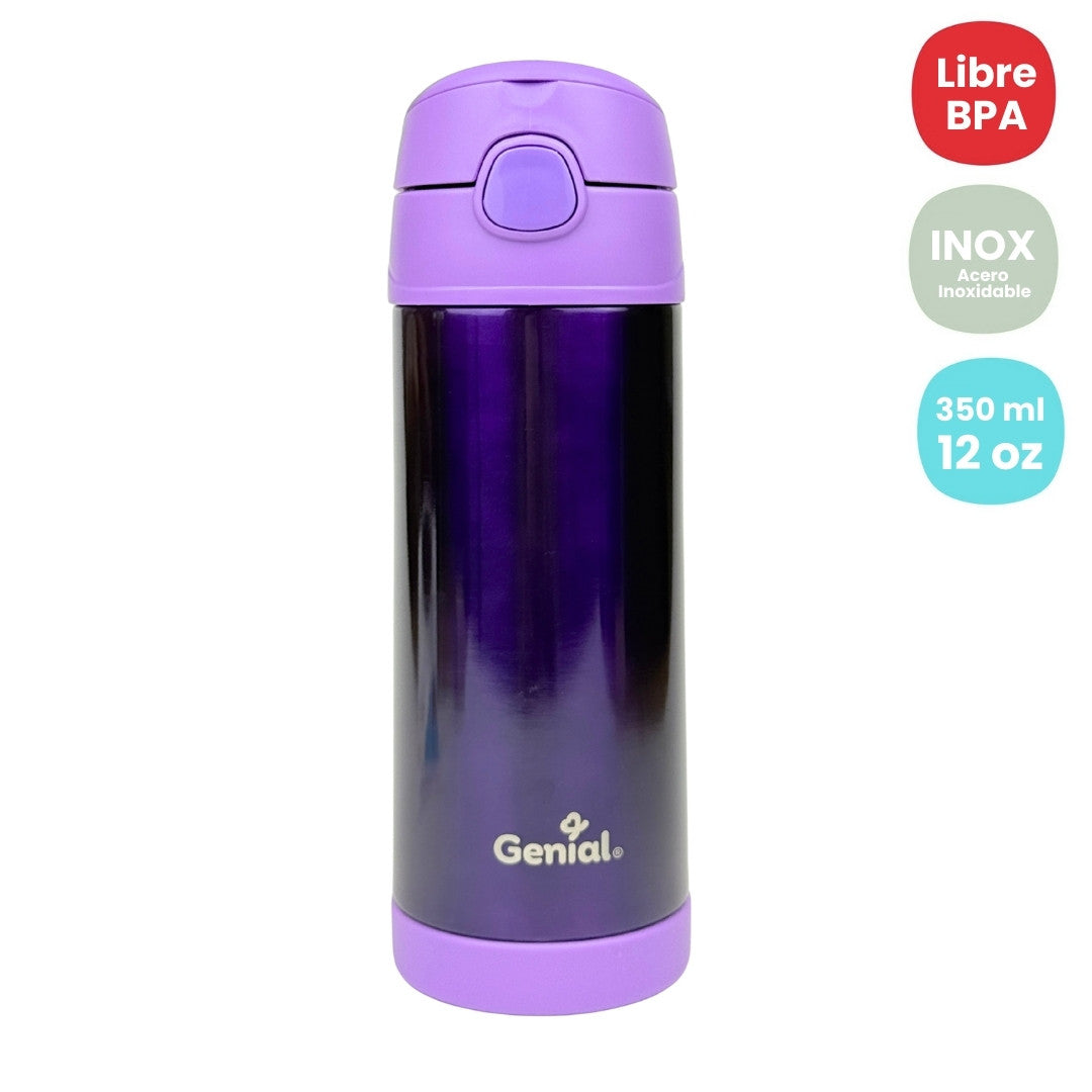 Termo Acero Inoxidable Colores 350ml Morado