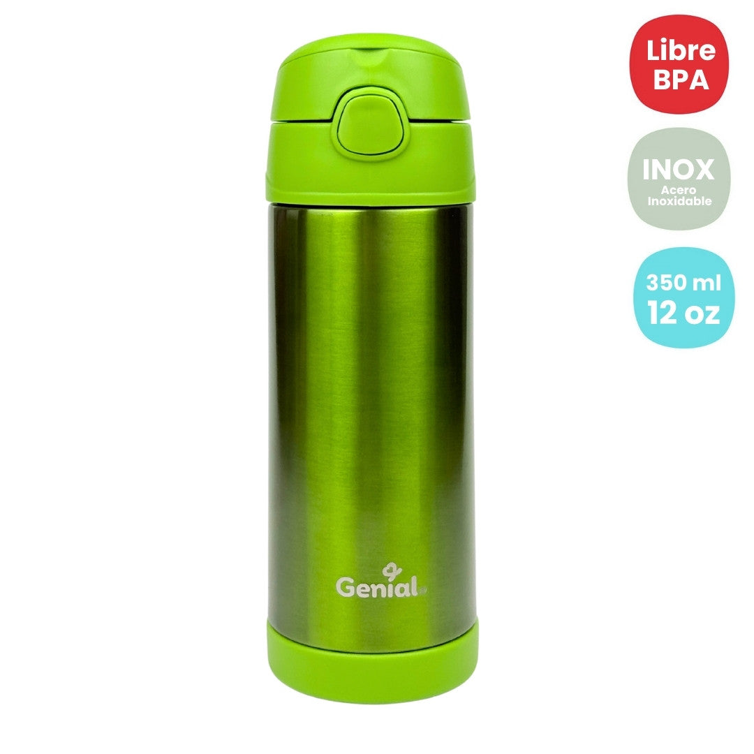 Termo Acero Inoxidable Colores 350ml Verde