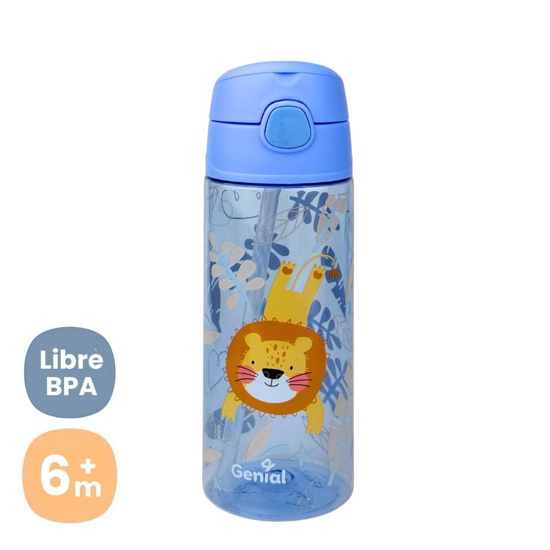 Termo Pitillo Plástico Estampado Genial Leon