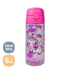 Termo Pitillo Plástico Estampado Genial Rosado