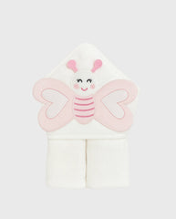 Toalla Con Capota 100% Algodón Animales Mariposa