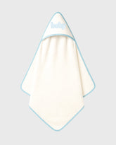 Toalla Con Capota Bordado Oso Azul Baby