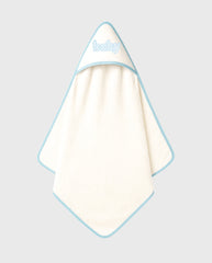 Toalla Con Capota Bordado Oso Azul Baby