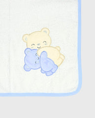 Toalla Con Capota Bordado Oso Azul Detalle
