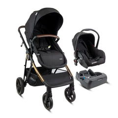 Coche con Porta Bebé Cosmos Gold Premium Negro Bebesit