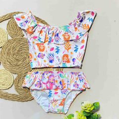 Vestido de Baño 2 Piezas Sirena blanco