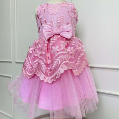 Vestido Tull Bordado Niña
