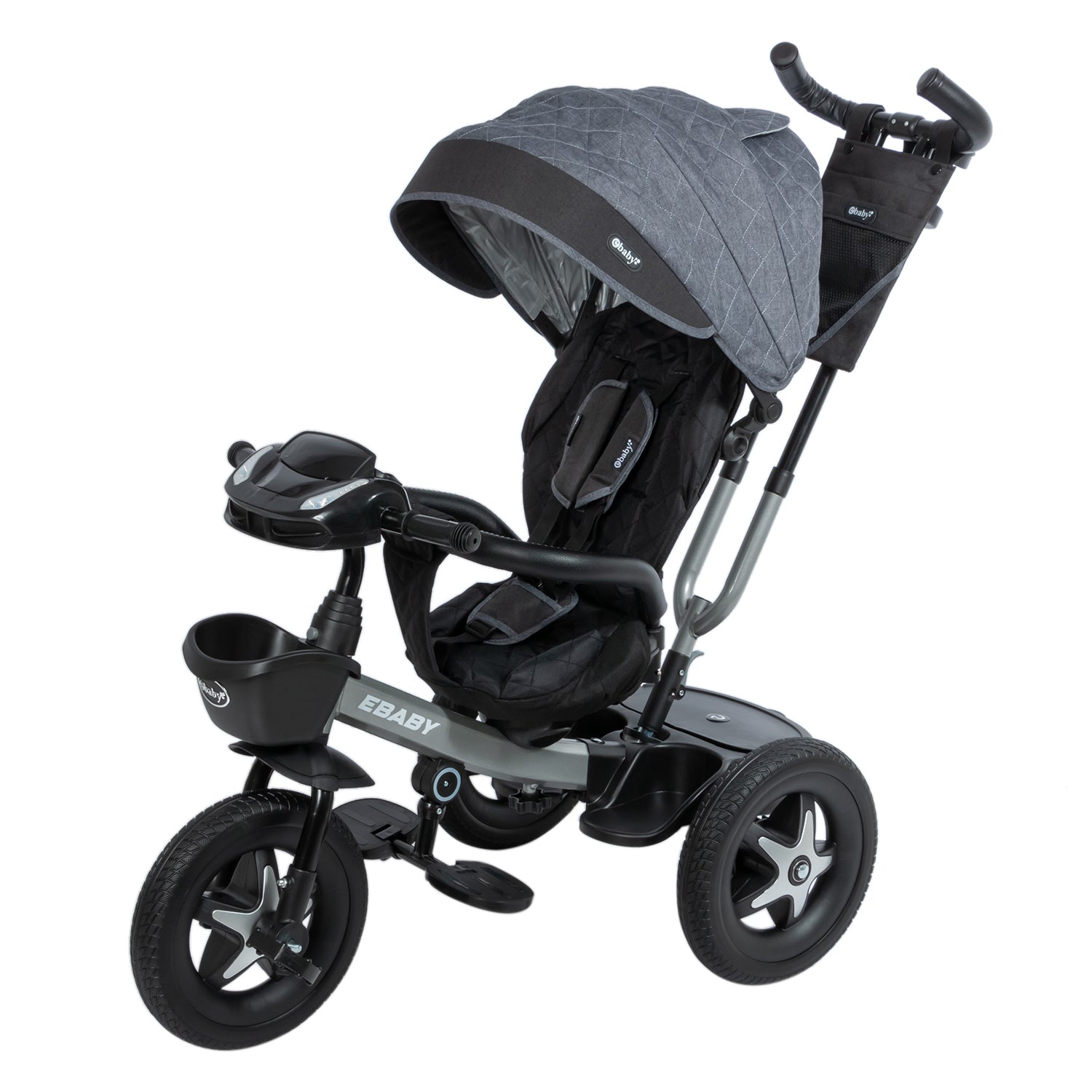 Triciclo Paseador 360° Gris Ebaby