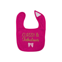 Set 3 Baberos Tela Bordado Little Rosa Pink