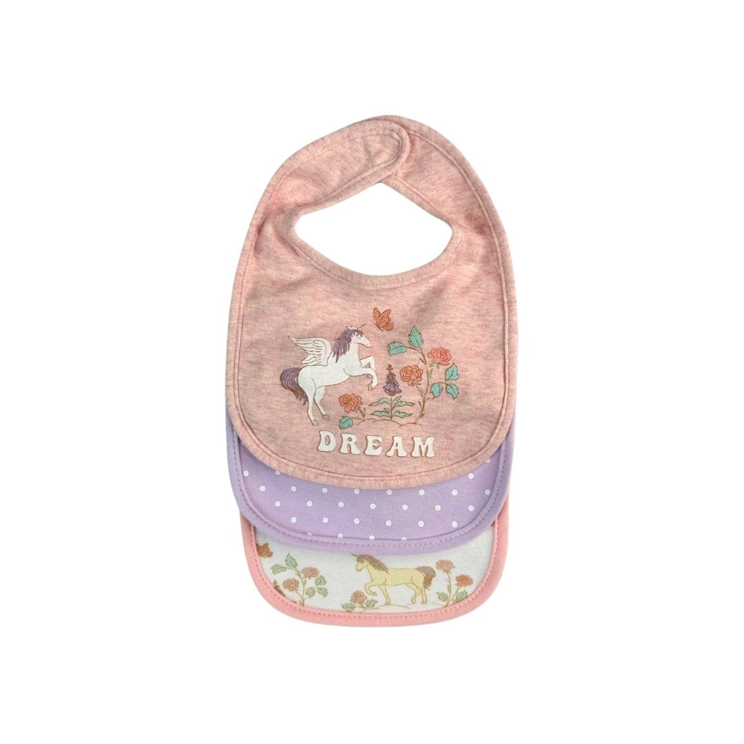 Set 3 Baberos Tela Estampado Niña