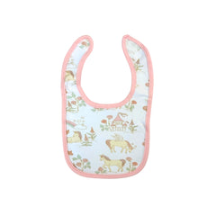 Set 3 Baberos Tela Estampado Niña Castillos