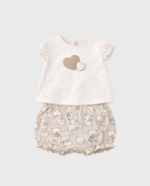 Conjunto Overol Estampado Osos Café Mayoral