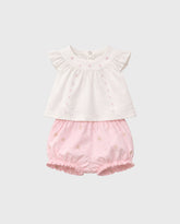 Conjunto Panty Estampado Blanco Rosa Mayoral