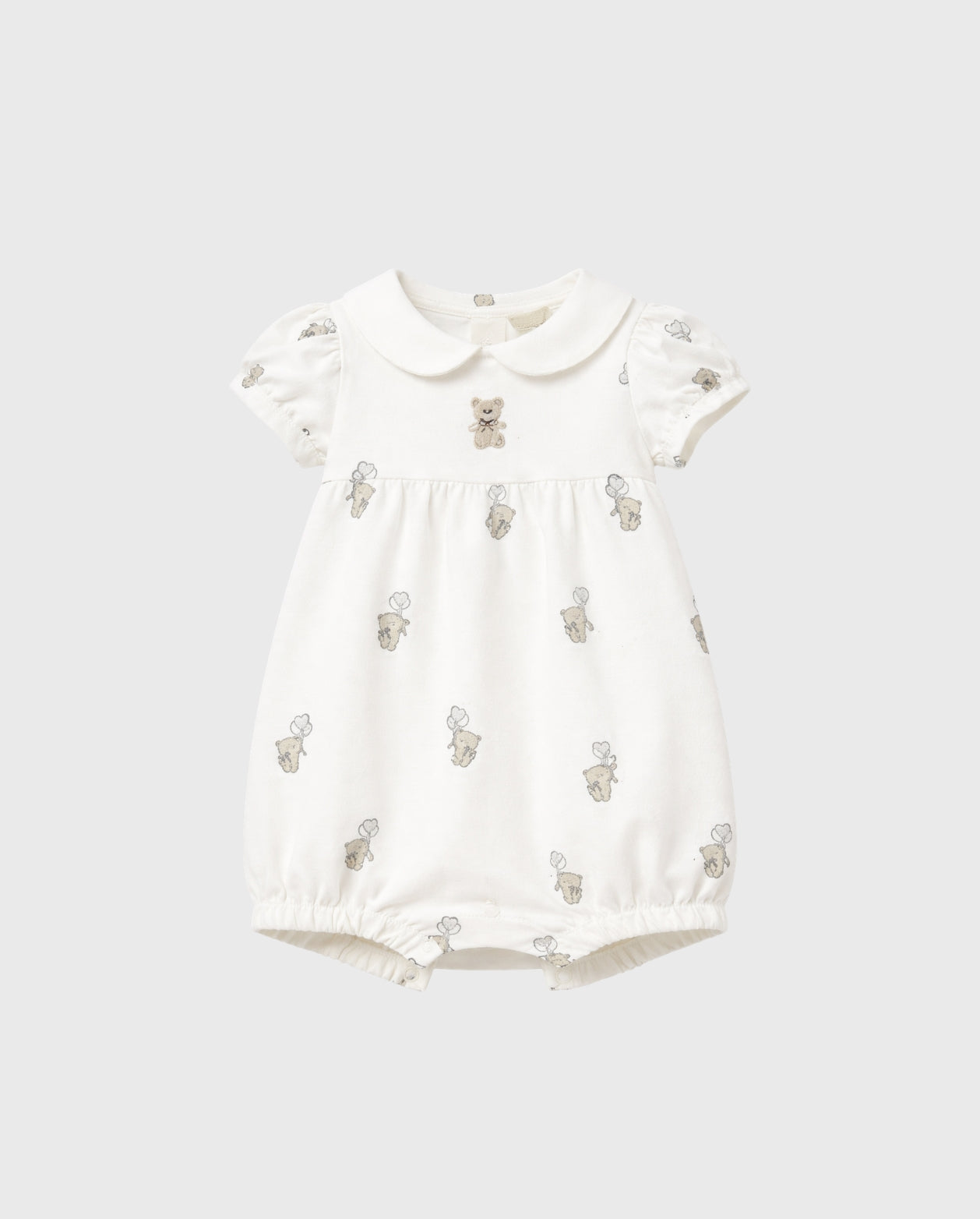 Pelele Cuello Estampado Osos Blanco Mayoral