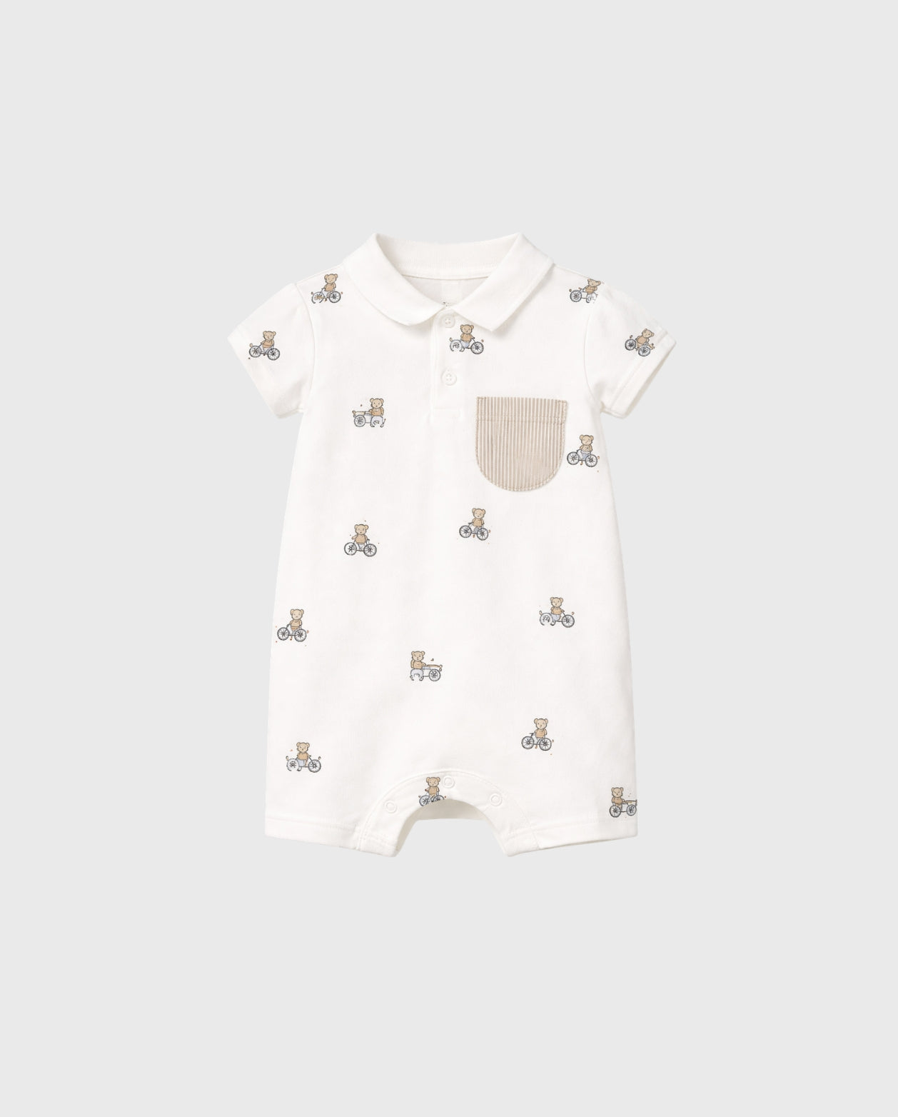 Pelele Cuello Estampado Osos Beige Mayoral