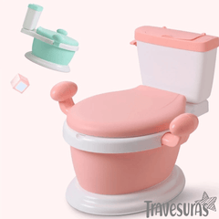 Vasenilla Tipo Inodoro Con Asas Rosa