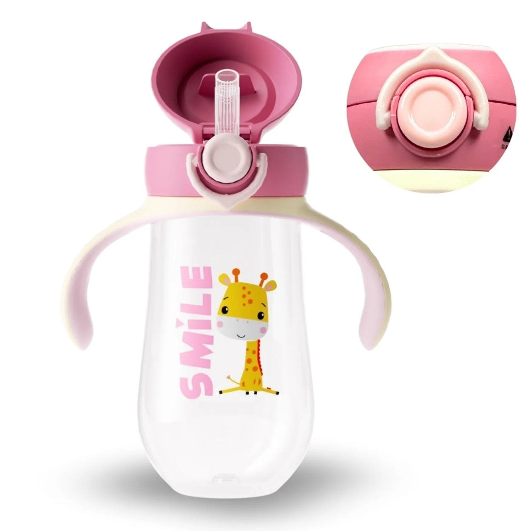 Vaso Pitillo Con Asas 12onz Rosa