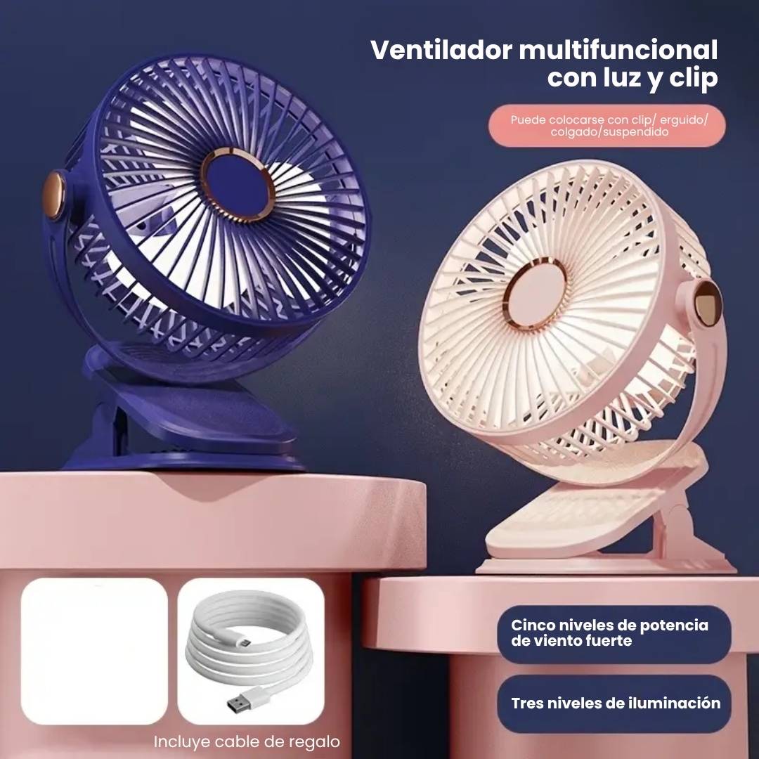 Ventilador Portátil Sencillo Con Clip Detalles