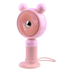 Ventilador Recargable Con Orejas De Oso